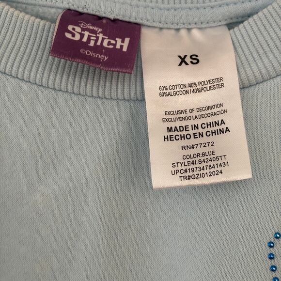 Lilo and Stitch Women’s and Women’s Plus Beaded Sweatshirt Size XS EUC - Picture 7 of 7